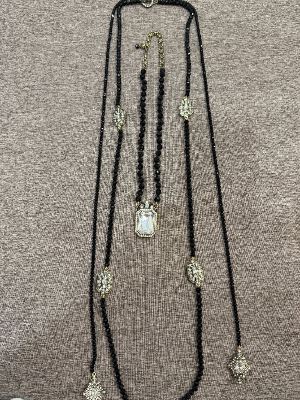 Heidi Daus The Deco Trilogy 3 Pc Necklace Set EUC - Picture 6 of 15